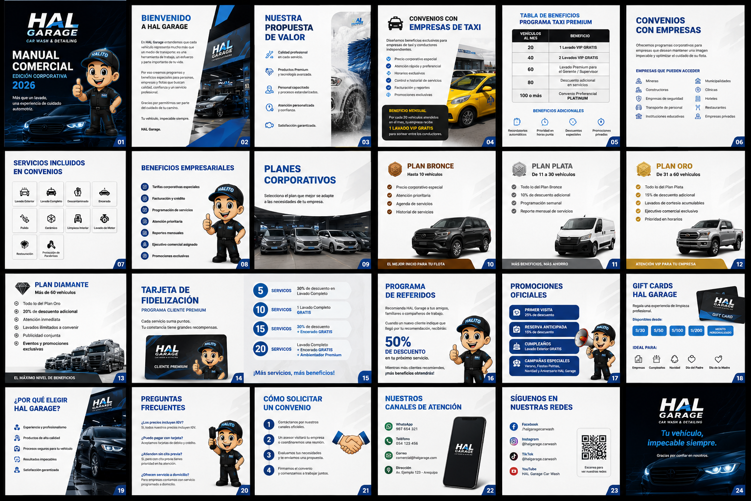 Material corporativo HAL Garage Business