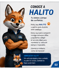 Halito, mascota de HAL Garage